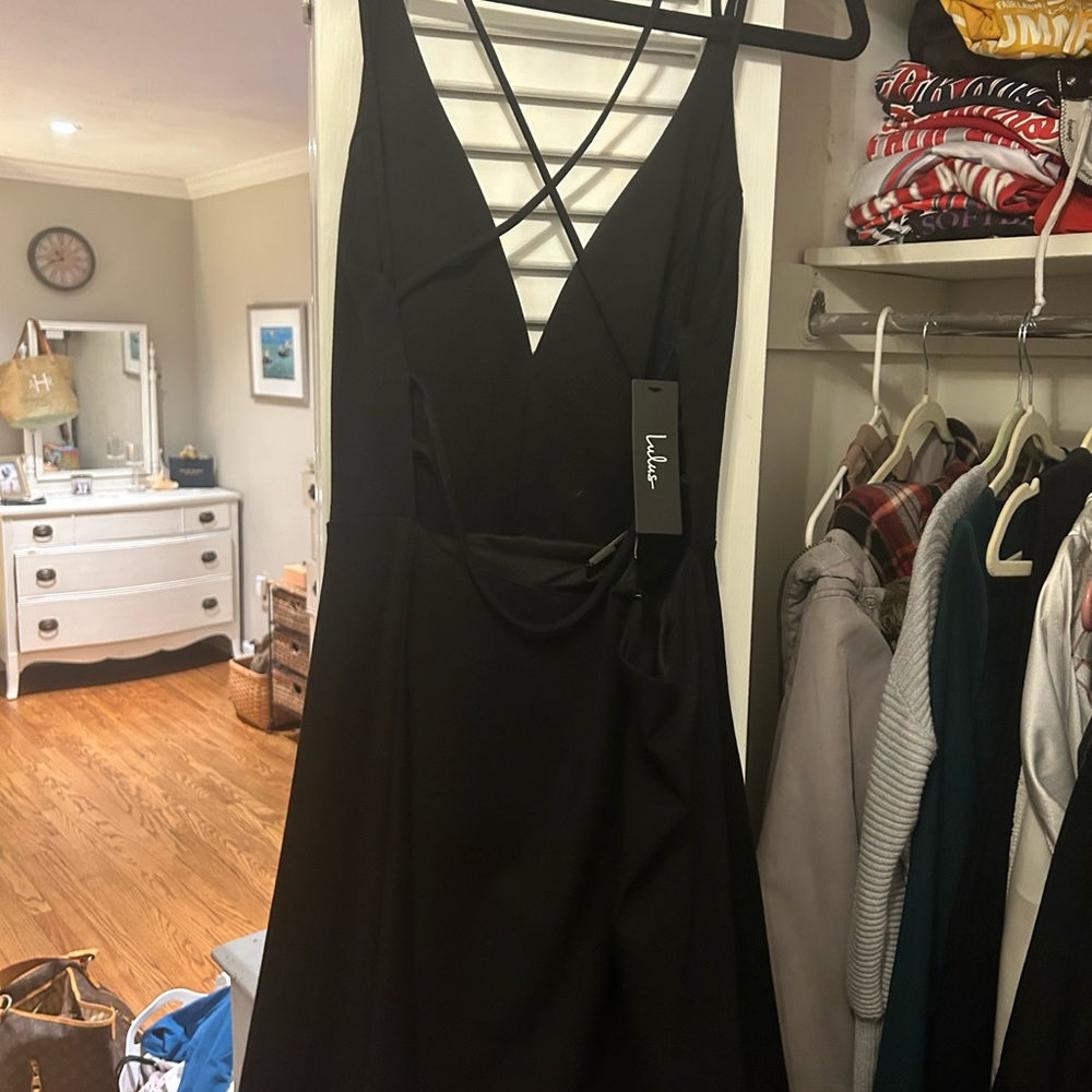 Lulu's Black Backless Cocktail Sundress